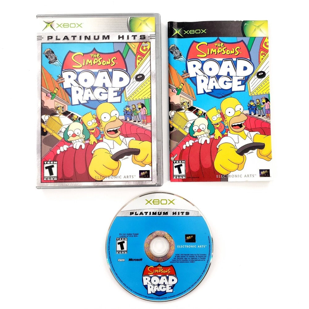 The Simpsons Road Rage (Platinum Hits) (Microsoft Xbox, 2003) Complete Tested